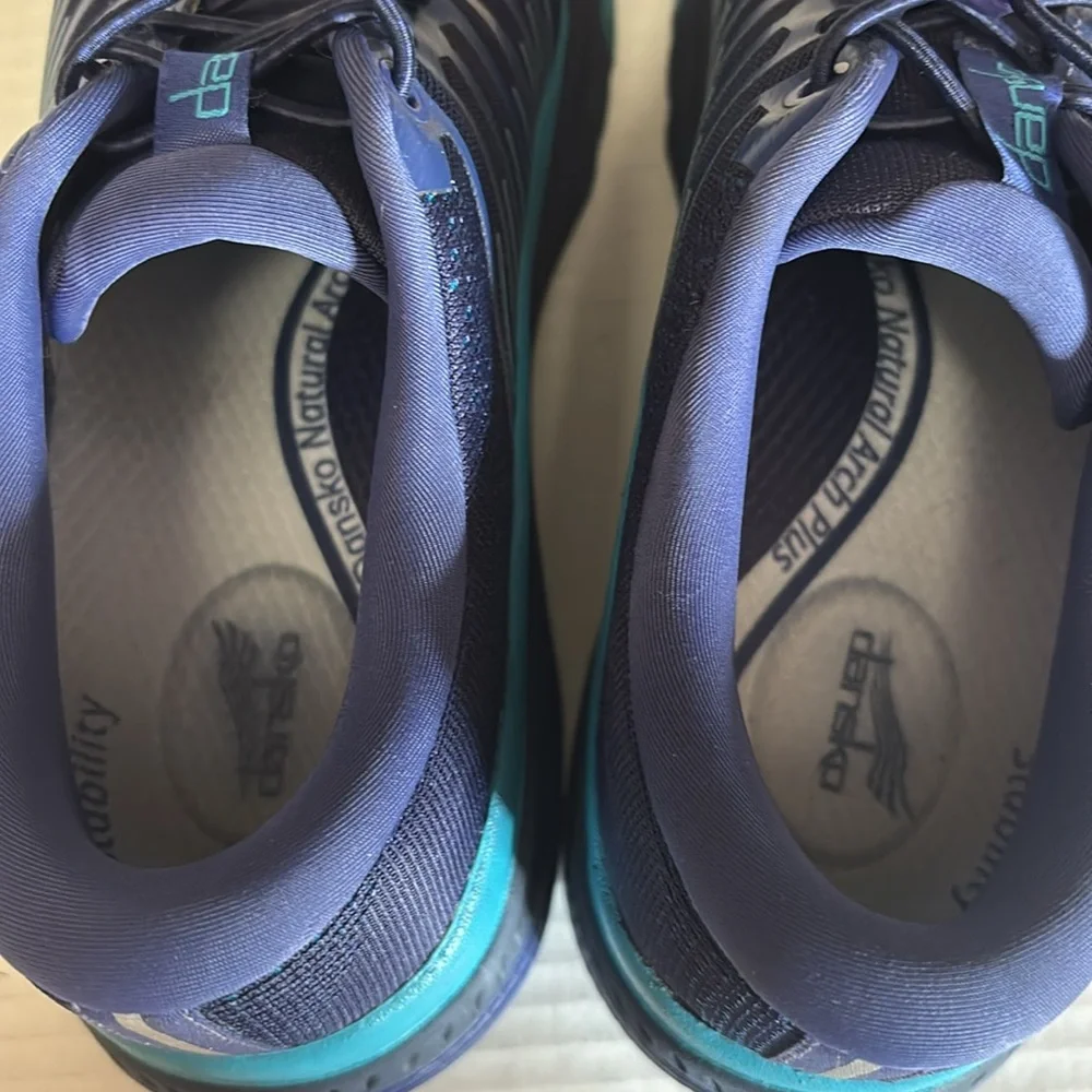 Dansko Blue Sneakers Lace Up Casual Tennis Shoes Women’s Size 6 EU 36 - Picture 6 of 10